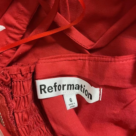 NWT Reformation Stassie Dress Cherry - Picture 7 of 7